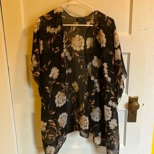 Le Château Black Floral Cover Up